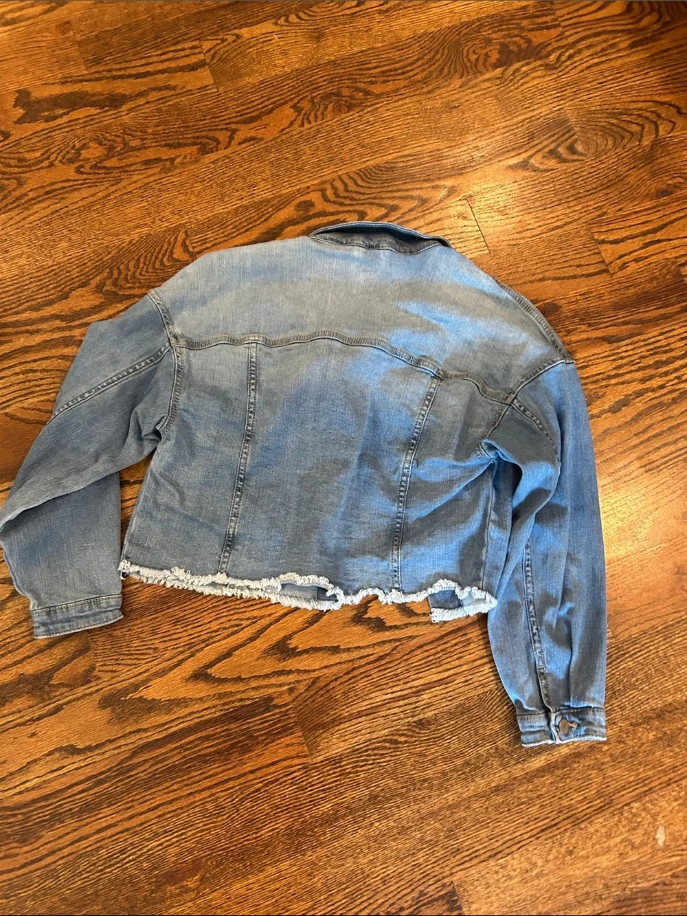 wonder nation Light Blue Distressed Denim Jacket
